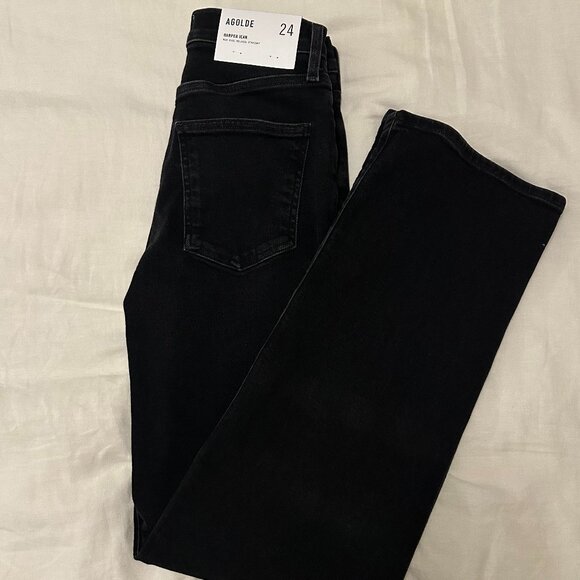 NWT AGOLDE Harper Jean in Hush - Size 24 - Picture 7 of 9